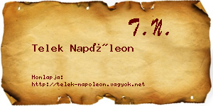Telek Napóleon névjegykártya